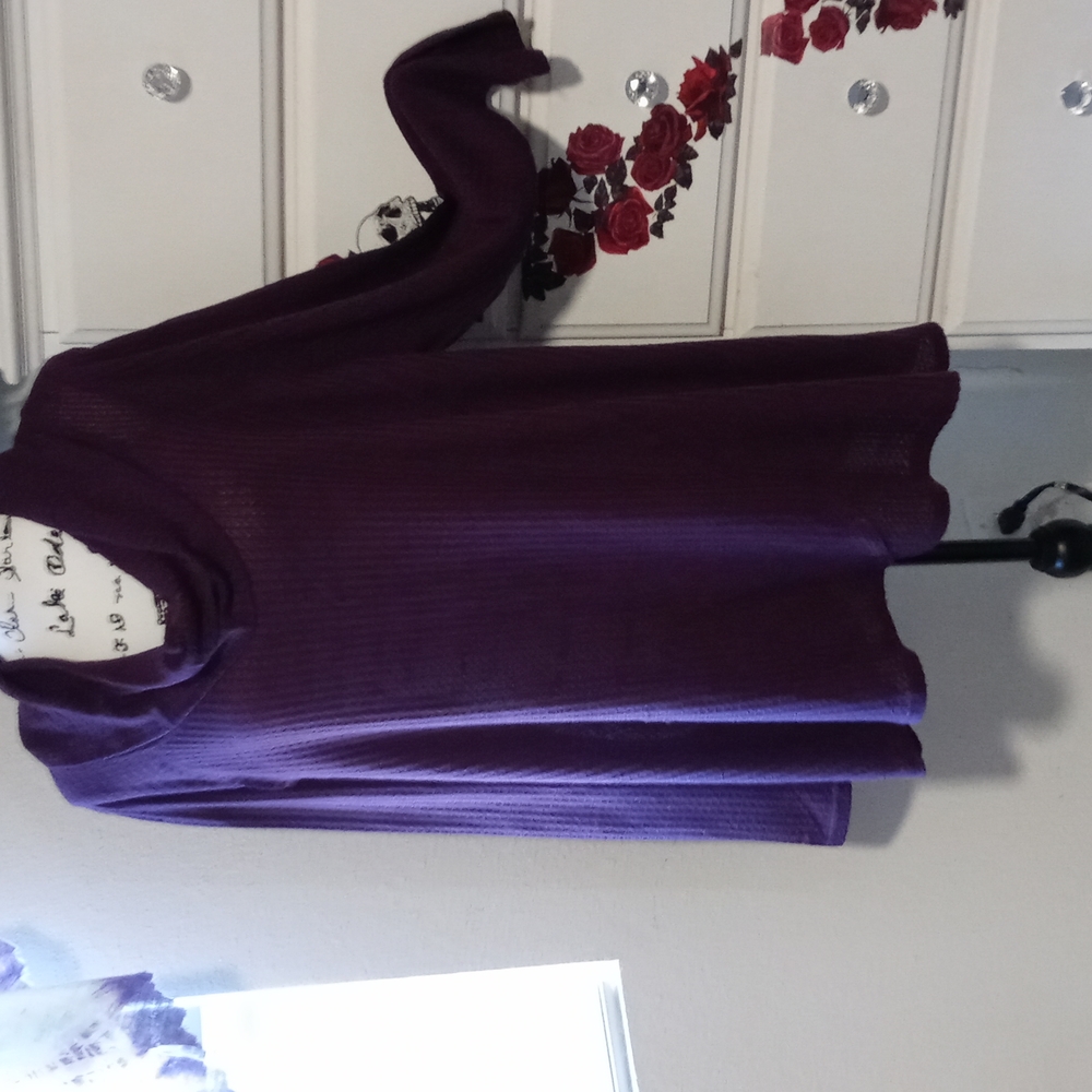 Faded Glory Cozy Cowl Neck Top in Purple